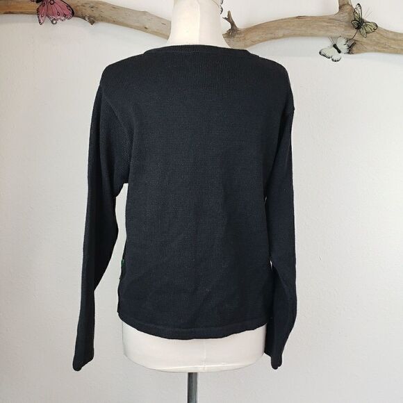 B.P. designs black embroidered Christmas cardigan - Picture 4 of 6